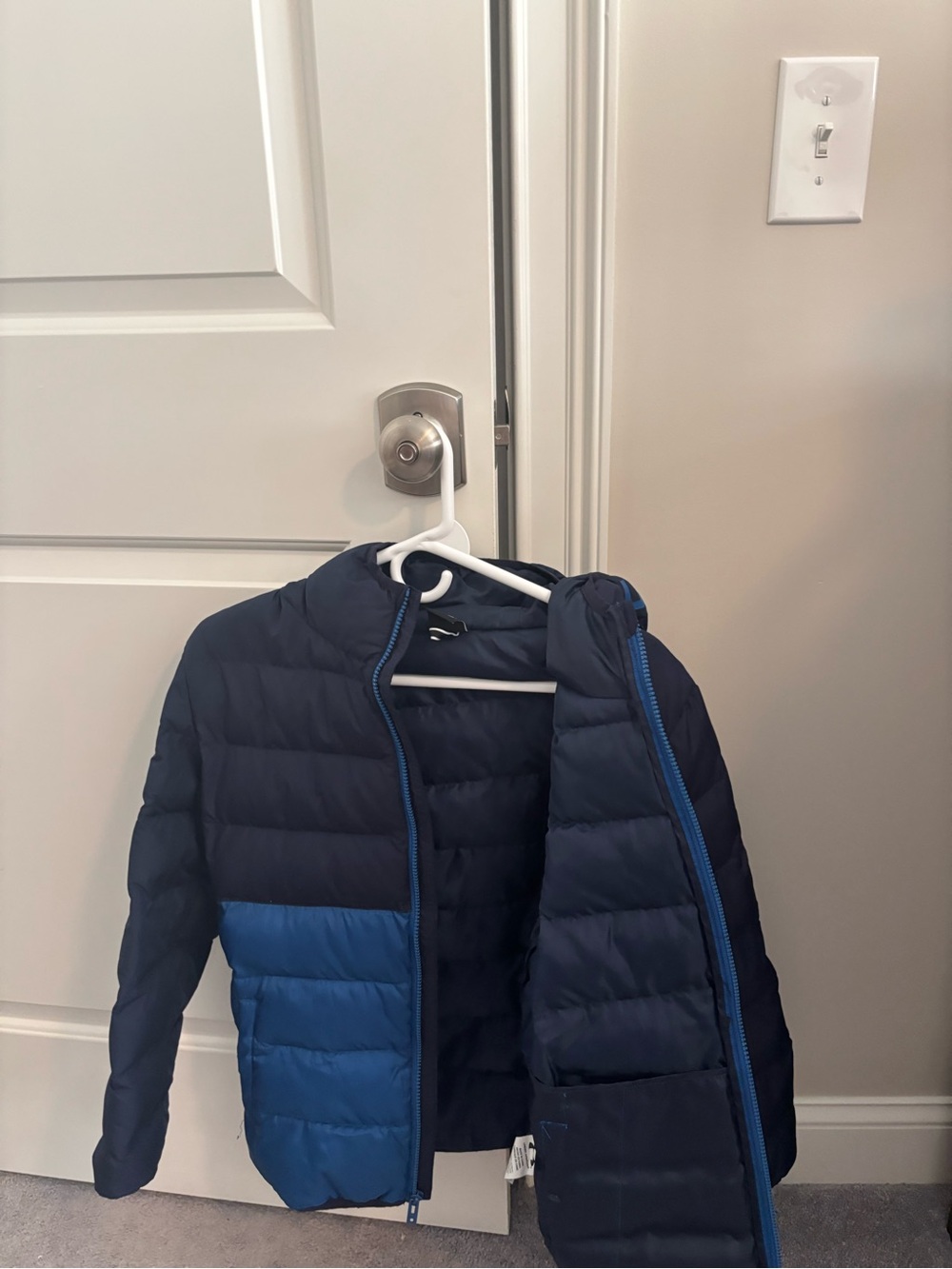 Boys Under Armor Navy and Blue Puffer Jacket - Lightweight Cold-Weather Coat